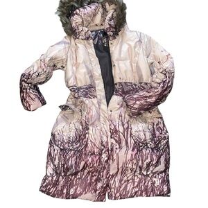 Pink and Purple Patterned Winter Coat
